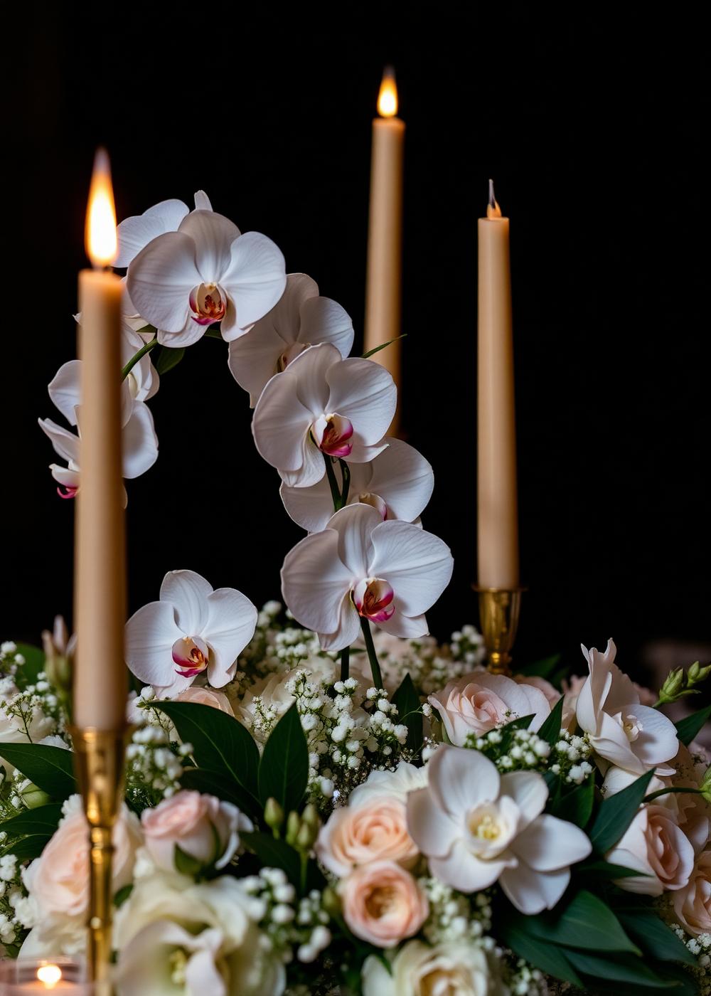 Orchid centrepiece detail